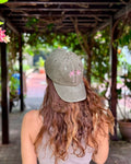 Vintage Cap mit pinken Palmen