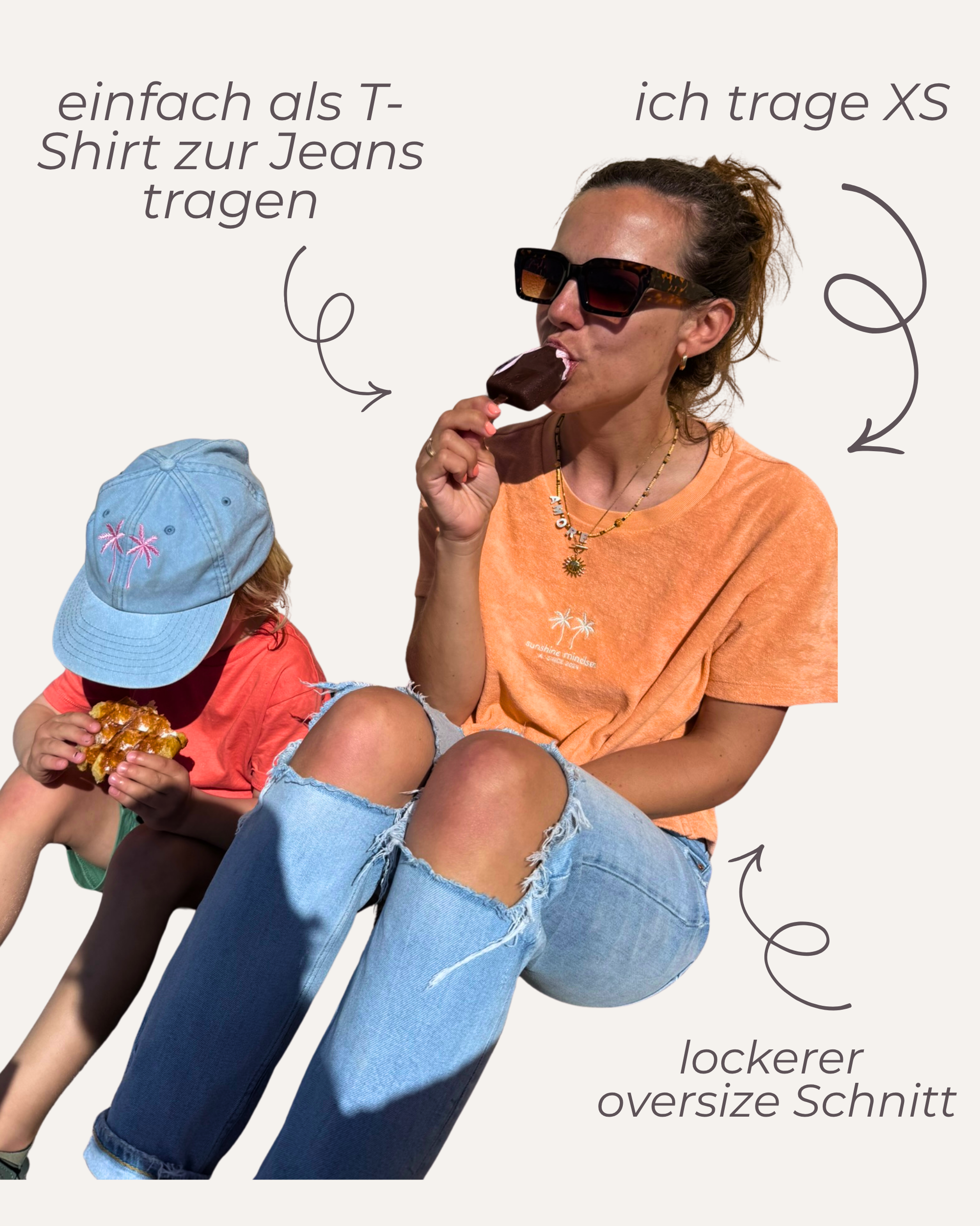 oranges shirt frottee zur jeans