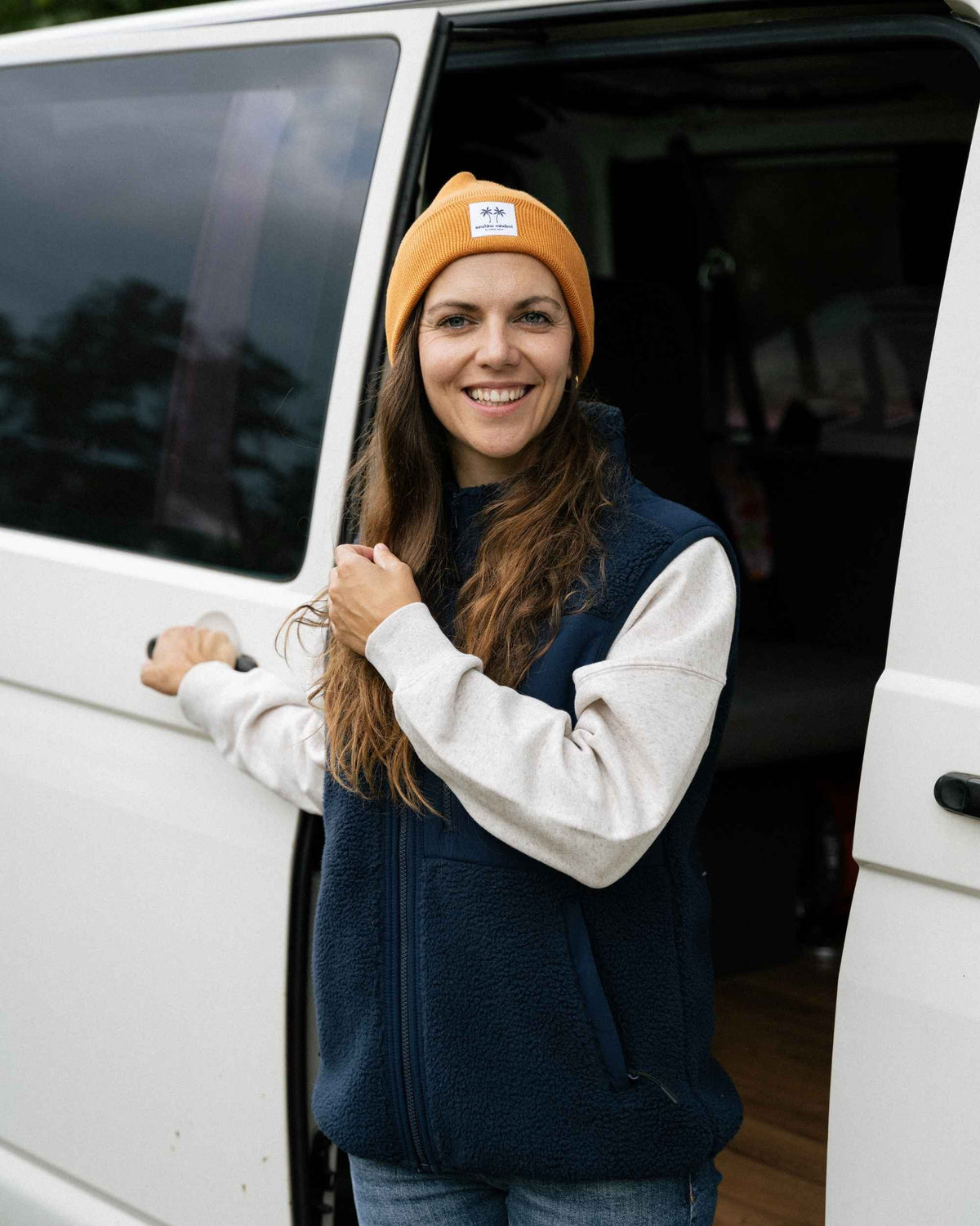 Teddyweste in dunkelblau navy