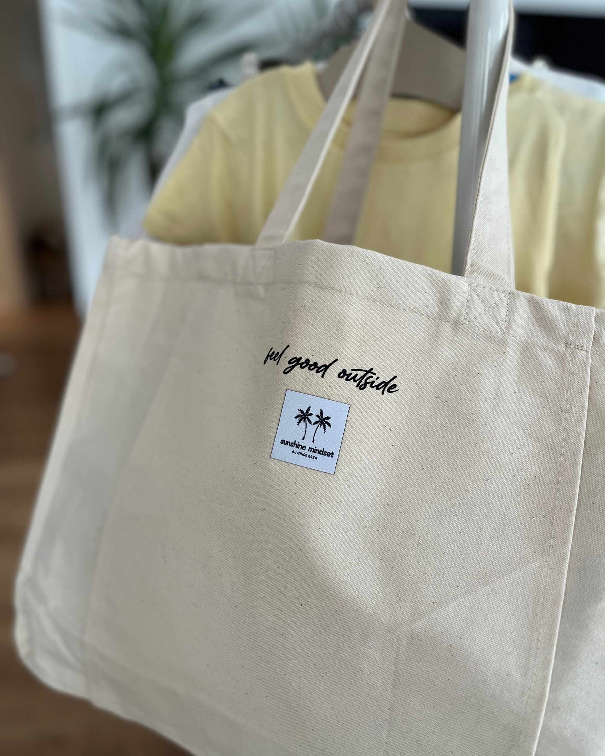sunshine mindset Yoga Tasche in Natur