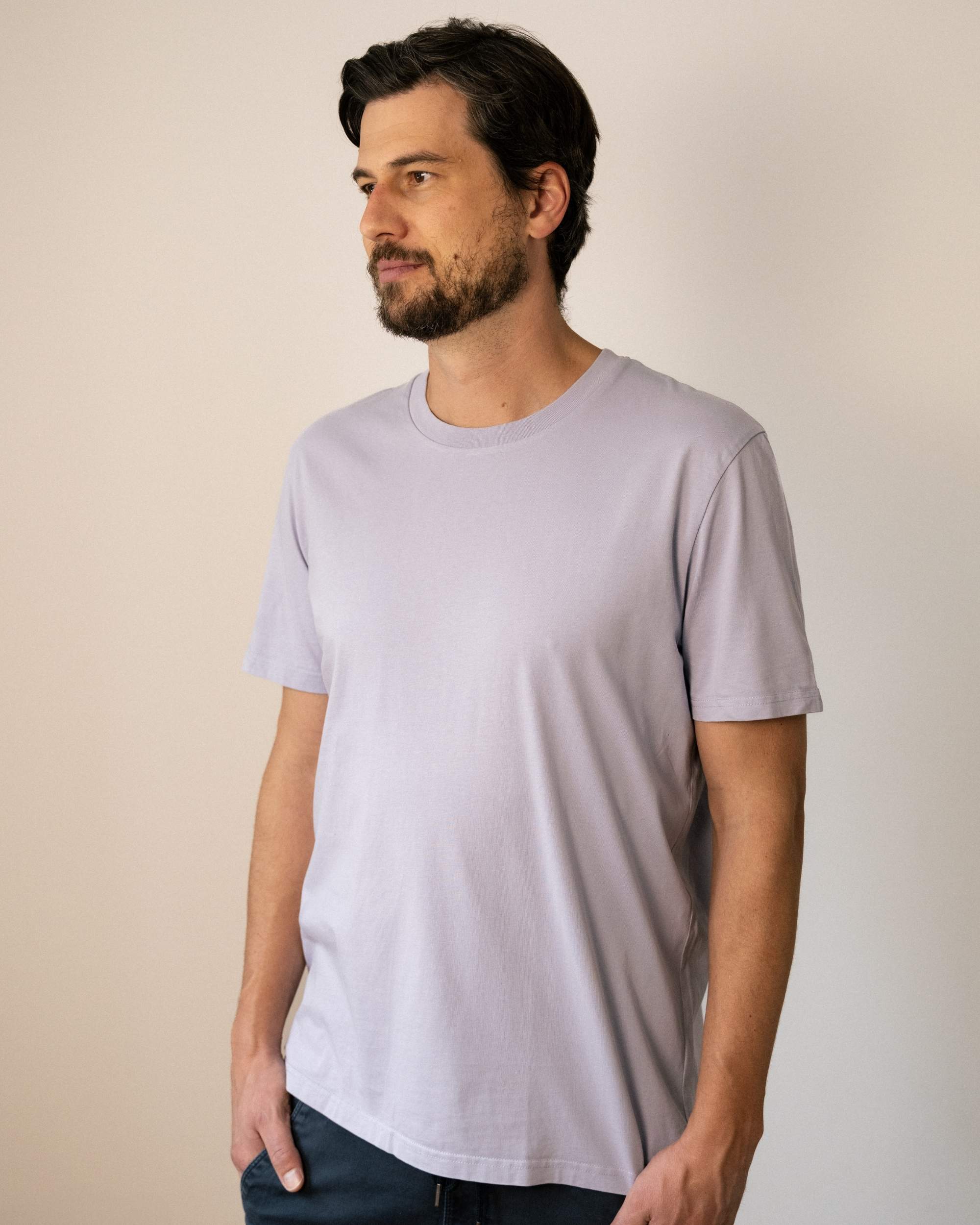 Bio Baumwoll T-Shirt „Chase the Sunshine“ in Lavender